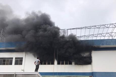Dập tắt vụ cháy tại Công ty Seiyo Việt Nam