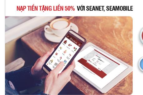 SeABank tặng ngay 50% giá trị thẻ nạp điện thoại đến hết ngày 8/9