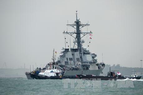 Tìm thấy thi thể 10 thủy thủ mất tích trong vụ va chạm tàu USS John S.McCain tại Singapore