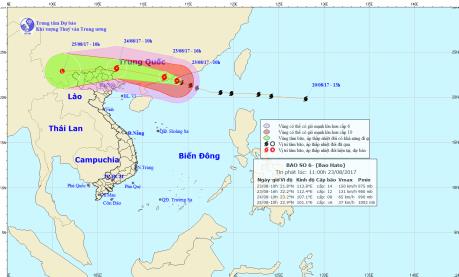 Tin mới nhất về hướng đi của cơn Bão số 6