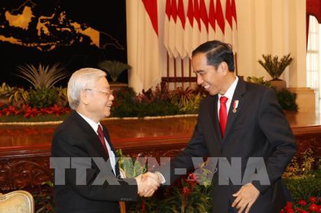 Tổng Bí thư Nguyễn Phú Trọng hội đàm với Tổng thống Indonesia Joko Widodo
