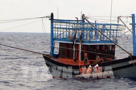 Cứu hộ thành công 7 thuyền viên bị chìm tàu trên biển Cà Mau