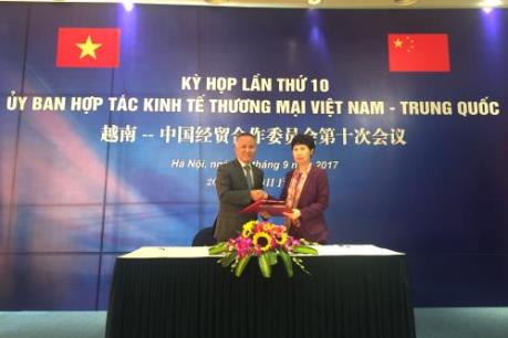 Quan hệ thương mại Việt Nam - Trung Quốc phát triển tích cực