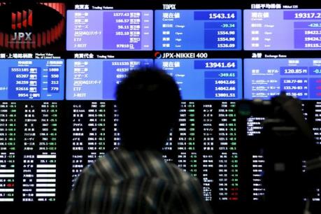 Thị trường chứng khoán châu Á tăng điểm nhẹ