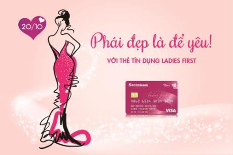 Sacombank ưu đãi đặc biệt cho chủ thẻ Visa Ladies First nhân dịp 20/10
