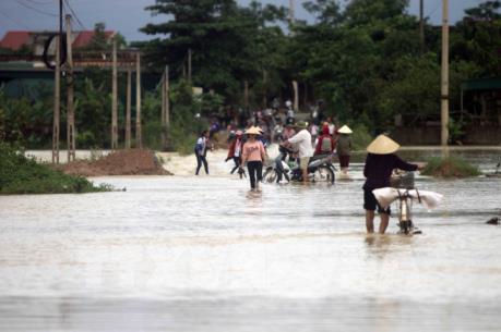 Quảng Bình: Ngập lụt cục bộ tại nhiều địa phương do ảnh hưởng của áp thấp nhiệt đới