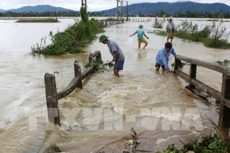 Hàng nghìn hộ dân ngoài đê ở Nghệ An vẫn bị ngập nước 