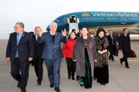 Chủ tịch Quốc hội Nguyễn Thị Kim Ngân bắt đầu thăm chính thức Cộng hòa Kazakhstan
