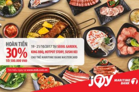 Hoàn tiền 30% cho chủ thẻ Maritime Bank Mastercard nhân ngày 20/10