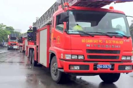 Cháy tại phường Cổ Nhuế 2, Hà Nội