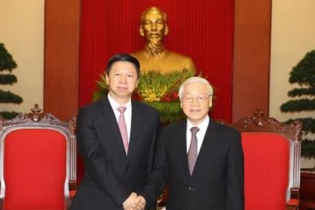 Tổng Bí thư Nguyễn Phú Trọng tiếp Đặc phái viên của Tổng Bí thư, Chủ tịch Trung Quốc