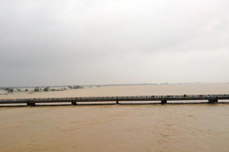 Quảng Nam: Sà lan bị chìm do tông vào trụ cầu