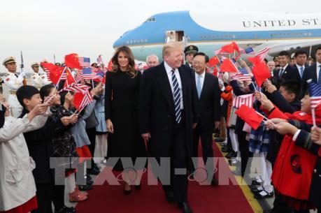 Tổng thống Mỹ Donald Trump bắt đầu chuyến thăm chính thức Trung Quốc