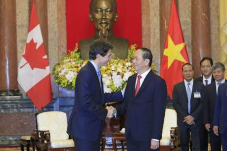 Chủ tịch nước Trần Đại Quang tiếp Thủ tướng Canada Justin Trudeau