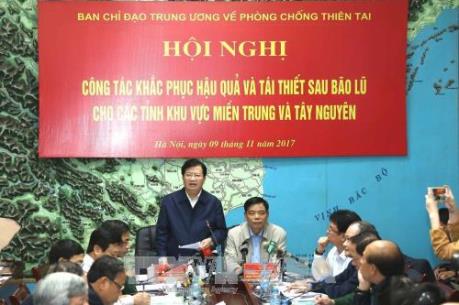 PTT Trịnh Đình Dũng chỉ đạo việc tái thiết sau bão lũ cho các tỉnh miền Trung - Tây Nguyên