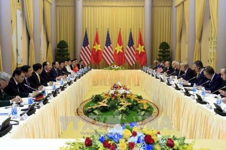 Chủ tịch nước Trần Đại Quang hội đàm với Tổng thống Hoa Kỳ Donald Trump