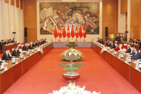 Chủ tịch Quốc hội Nguyễn Thị Kim Ngân hội kiến với Tổng Bí thư, Chủ tịch Trung Quốc