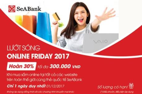Lướt sóng Online Friday, hoàn tiền lên tới 30%
