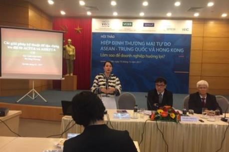 Doanh nghiệp hưởng lợi gì từ Hiệp định thương mại tự do ASEAN-Trung Quốc và Hồng Kông
