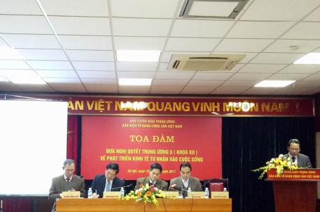 Tạo lập môi trường thuận lợi để kinh tế tư nhân phát triển