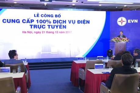 EVN công bố “Cung cấp 100% dịch vụ điện trực tuyến”