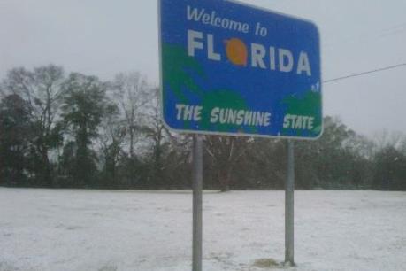Bang Florida của Mỹ lần đầu có tuyết rơi sau gần 30 năm