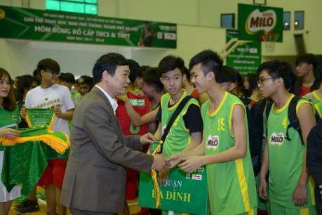 Khai mạc Giải Bóng rổ học sinh phổ thông thành phố Hà Nội - Cúp Milo - năm 2018