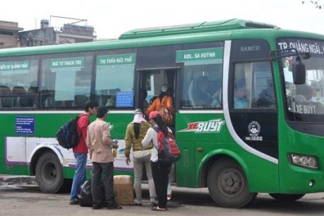 Quảng Ngãi đưa vào sử dụng xe buýt nội thành