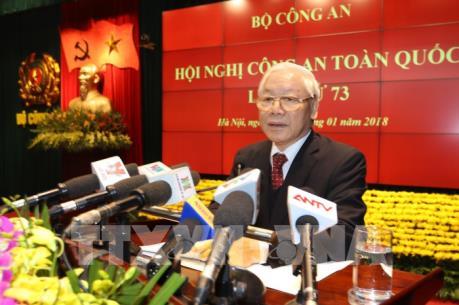 Tổng Bí thư Nguyễn Phú Trọng dự và phát biểu tại Hội nghị Công an toàn quốc