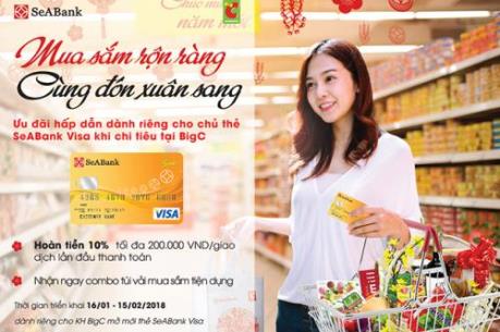 Hoàn tiền lớn cho chủ thẻ SeAbank mua sắm tại Big C