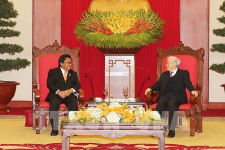 Tổng Bí thư Nguyễn Phú Trọng tiếp Chủ tịch Thượng viện Indonesia