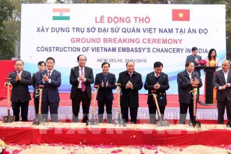 Thủ tướng Nguyễn Xuân Phúc dự lễ động thổ trụ sở mới Đại sứ quán Việt Nam tại Ấn Độ