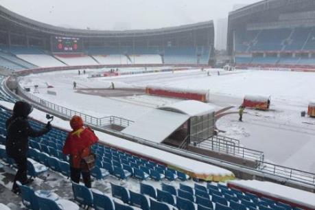 Những hình ảnh Sân vận động Thường Châu trước giờ bóng lăn