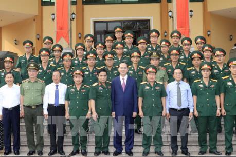 Chủ tịch nước Trần Đại Quang thăm, chúc Tết cán bộ, chiến sĩ Quân đoàn 4