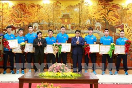 Lãnh đạo Hà Nội gặp mặt, khen thưởng Đội tuyển U23 Việt Nam