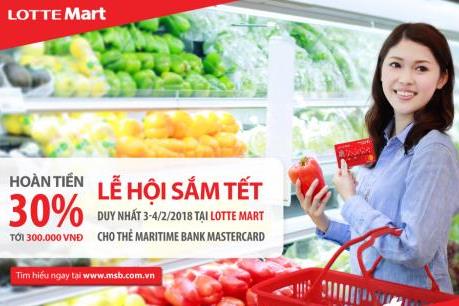 Sắm Tết tiết kiệm với thẻ Maritime Bank Mastercard