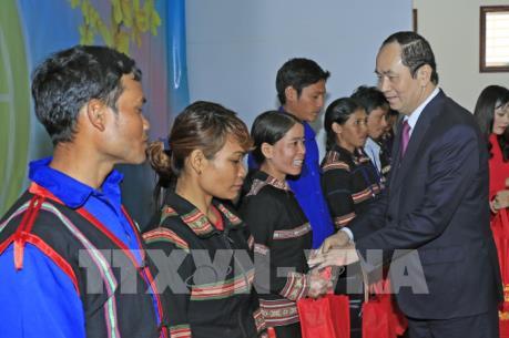 Chủ tịch nước Trần Đại Quang thăm, chúc Tết người lao động ngành Cao su Việt Nam