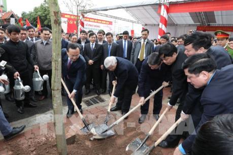 Tổng Bí thư Nguyễn Phú Trọng thăm, chúc Tết Đảng bộ, chính quyền, nhân dân tỉnh Hưng Yên ​