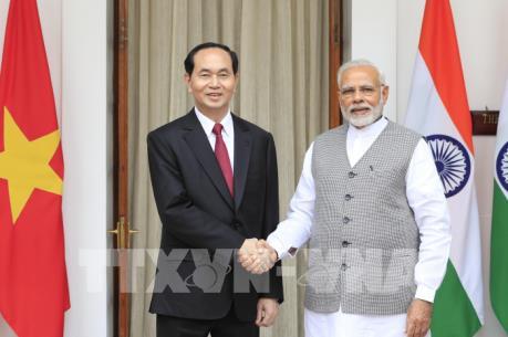 Chủ tịch nước Trần Đại Quang hội đàm với Thủ tướng Ấn Độ Narendra Modi