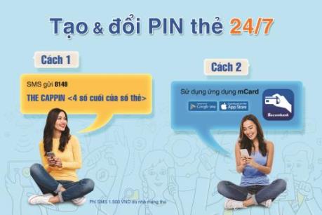 Sacombank thêm tính năng tạo, đổi mã PIN qua tin nhắn