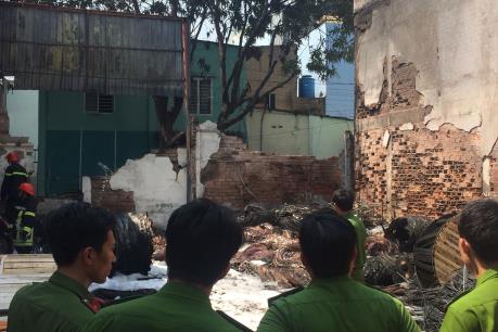 Cháy kho hàng cáp viễn thông làm hư hại nhiều tài sản