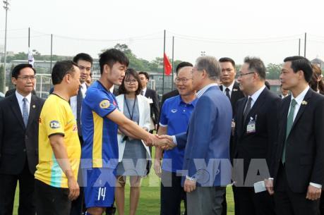 Tổng thống Hàn Quốc giao lưu với Đội tuyển U23 Việt Nam và Huấn luyện viên Pắc Hang Sơ