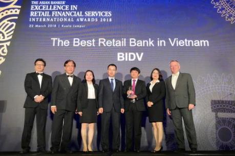 BIDV lần thứ tư nhận giải Ngân hàng bán lẻ tốt nhất Việt Nam