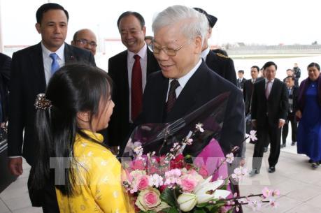 Tổng Bí thư Nguyễn Phú Trọng bắt đầu thăm chính thức Cộng hòa Pháp