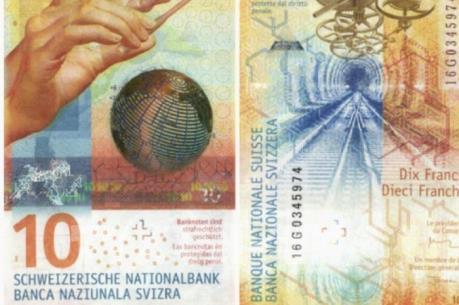 Tờ tiền mệnh giá 10 franc Thụy Sỹ được bình chọn đẹp nhất thế giới
