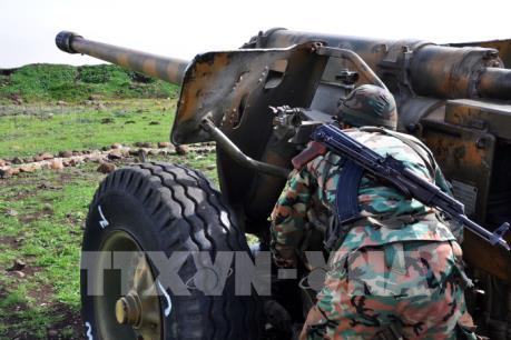 Hệ thống phòng không Syria đánh chặn các tên lửa tấn công 