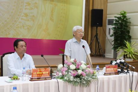 Tổng Bí thư Nguyễn Phú Trọng thăm, làm việc tại tỉnh Đồng Tháp