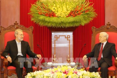 Tổng Bí thư Nguyễn Phú Trọng tiếp Chủ tịch Quốc hội nước Cộng hòa Hồi giáo Iran 