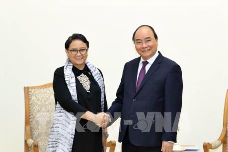 Thủ tướng Nguyễn Xuân Phúc tiếp Bộ trưởng Ngoại giao Indonesia