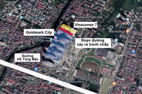 Xử lý dứt điểm tranh chấp hạ tầng giao thông giữa 2 dự án Goldmark City và Vinaconex 7